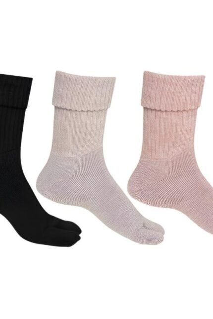 Women Multicolored Woolen Thumb Socks -Pack of 3